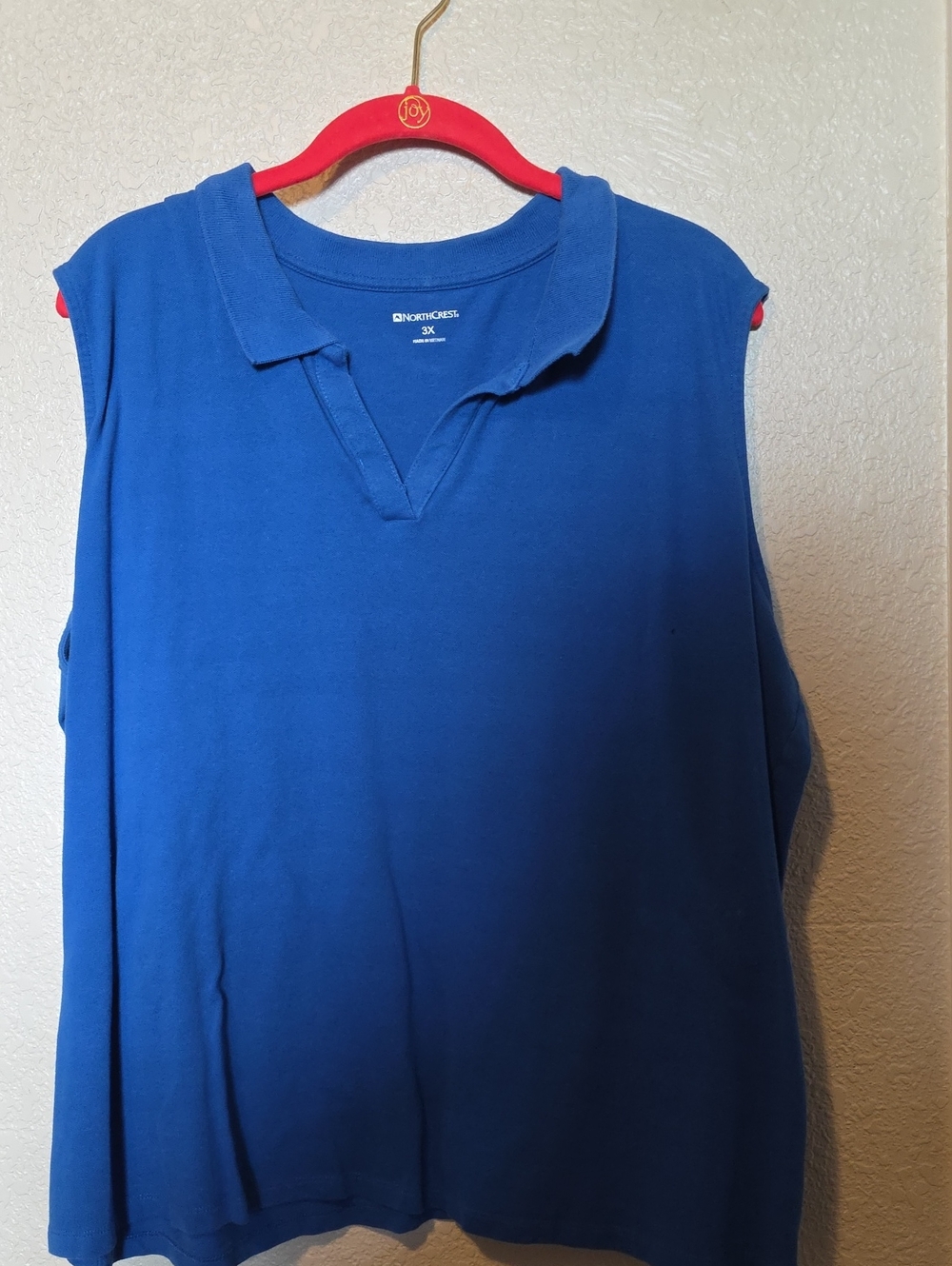 Northcrest Sleeveless Polo Tank Top - Royal Blue